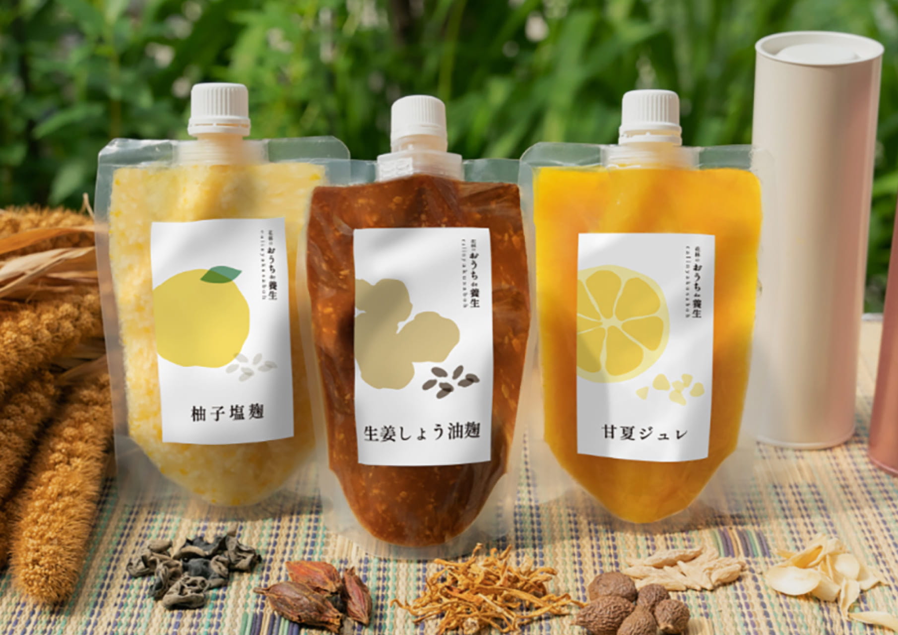 花林薬茶房商品ラベルデザインイメージ